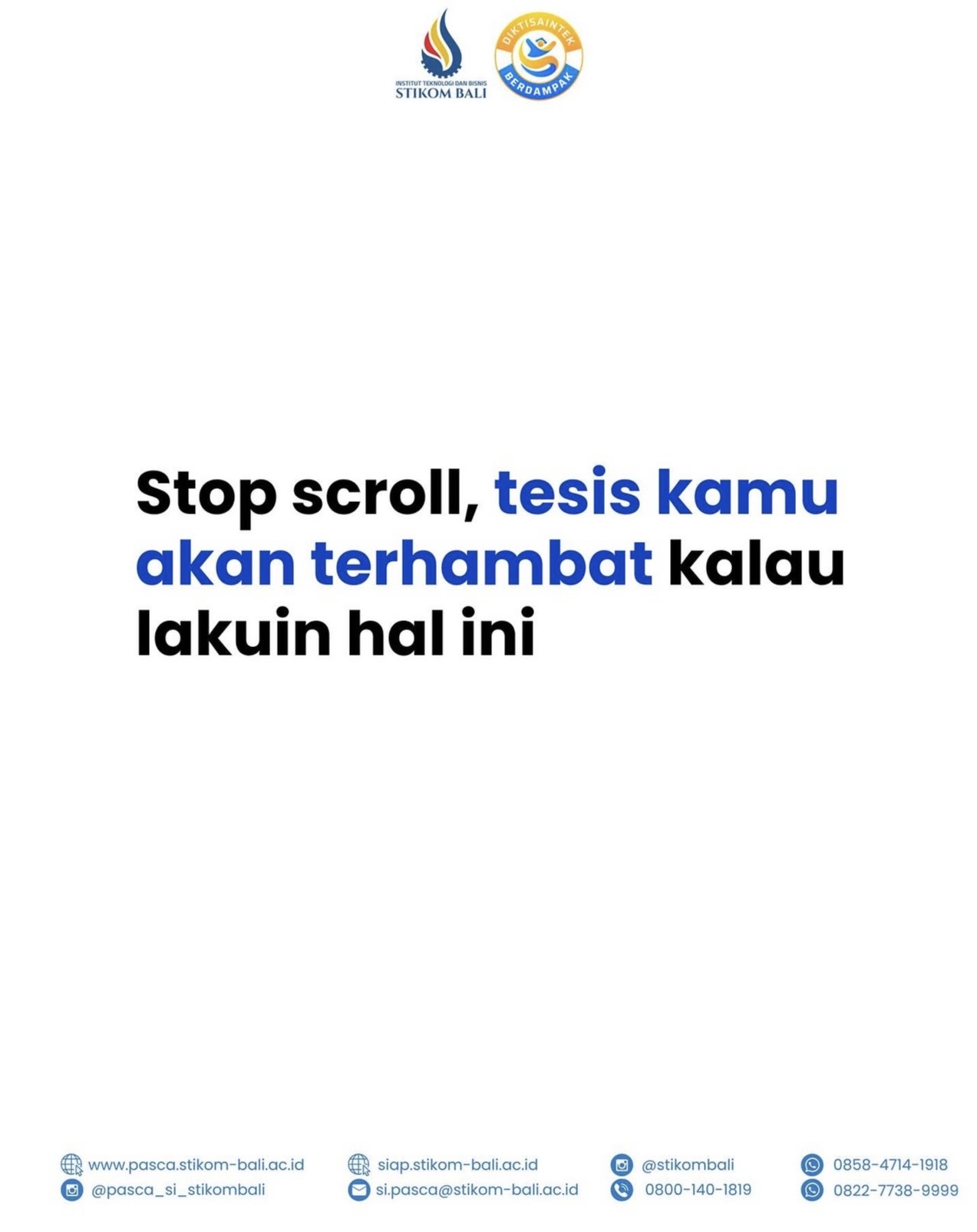 Stop scroll, Tesis kamu akan terhambat kalau lakuin hal ini