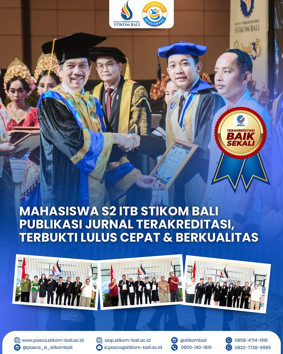 Mahasiswa S2 ITB STIKOM Bali Publikasi Jurnal Terakreditasi, Terbukti Lulus Cepat & Berkualitas