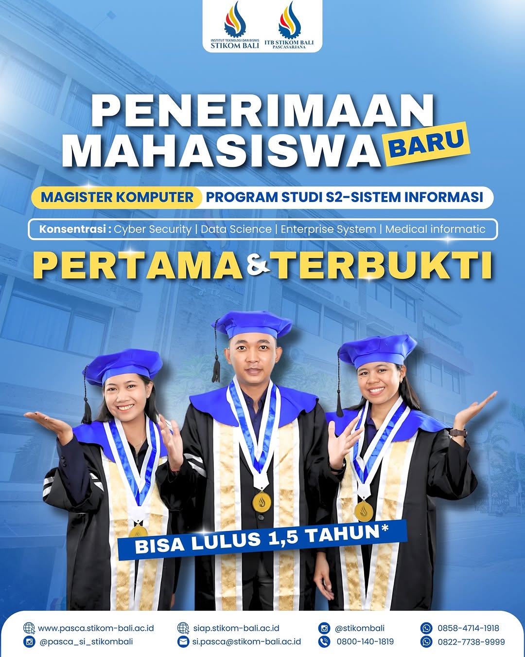 Penerimaan Mahasiswa Baru Magister Komputer Program Studi S2-Sistem Informasi Pertama Dan Terbukti Bisa Lulus 1,5 Tahun