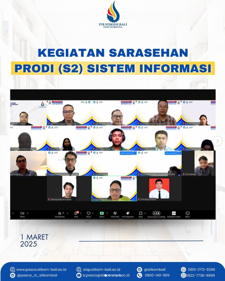 Kegiatan Sarasehan Prodi S2 Sistem Informasi