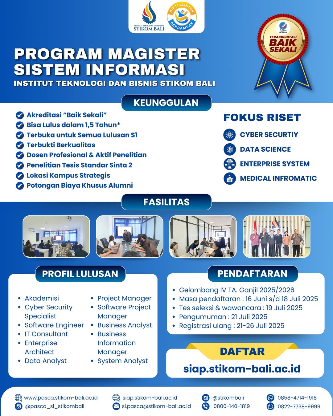 Penerimaan Mahasiswa Baru Program Pascasarjana🎓🔥