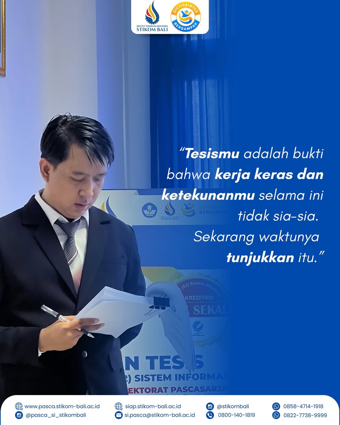 Hari ini kamu berdiri di depan penguji, bukan untuk ditakuti… tapi untuk dibanggakan👏😍