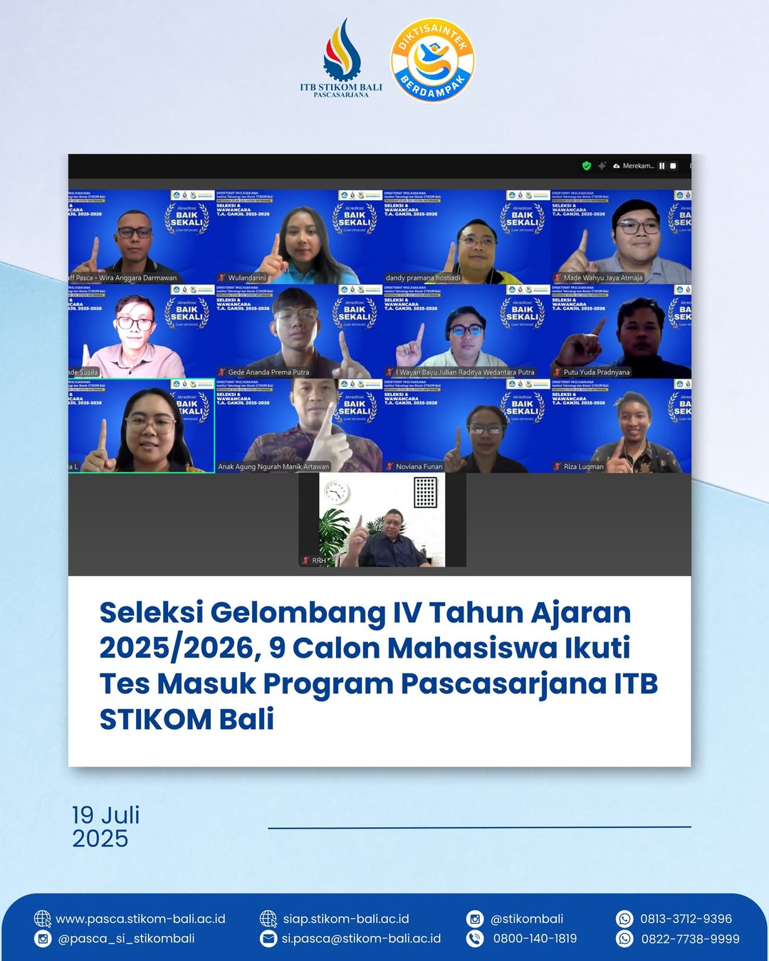 Seleksi Calon Mahasiswa Baru Gelombang IV Tahun Ajaran Ganjil 2025/2026💯🔥