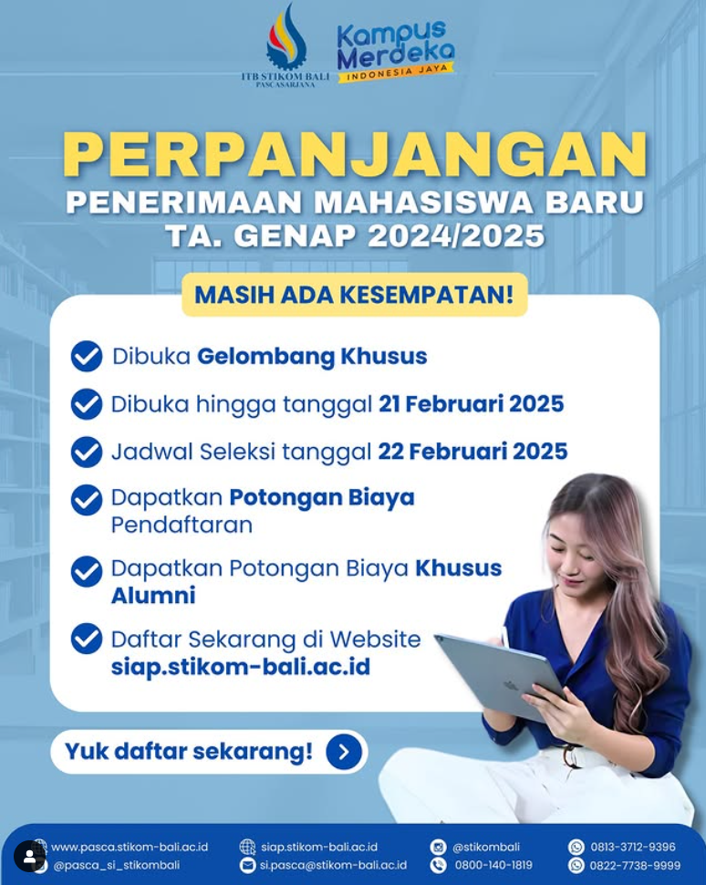 Perpanjangan Penerimaan Mahasiswa Baru T.A. Genap 2024 -2025