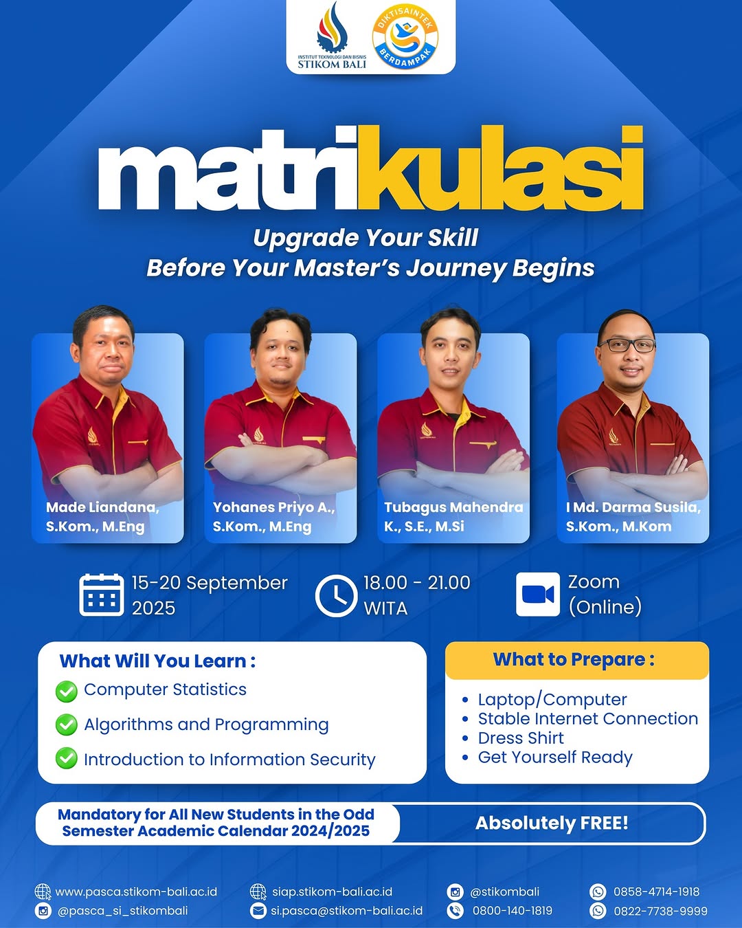 MATRIKULASI - Academic Year 2025/2026 (Odd Semester)