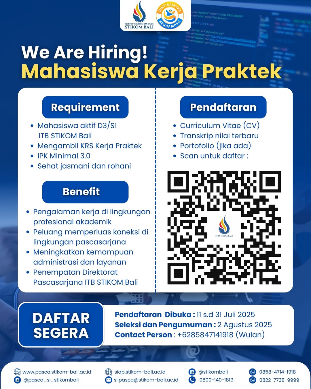 Lagi cari tempat KP yang bisa kasih kamu pengalaman nyata sekaligus koneksi baru?