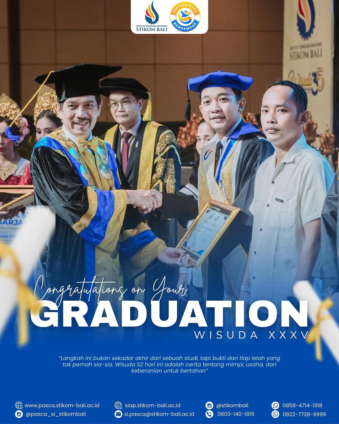 Program Pascasarjana ITB STIKOM Bali dalam Wisuda XXXV😍✨🎓